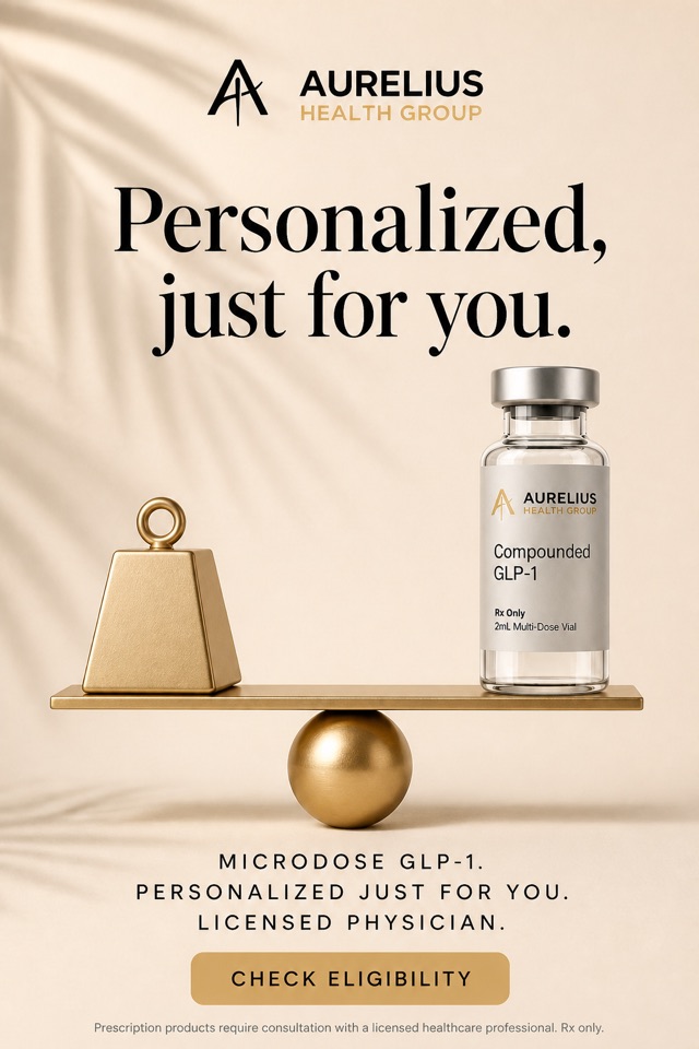 Approved ad: a balance scale with a gold ball beside the vial